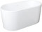 Vente-unique-Feistehende Badewanne oval - Acryl - 180 L - 130 x 71 x 58 cm - Weiß - APOGON