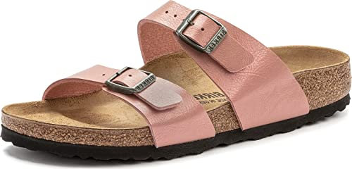 Birkenstock Sydney Birko-Flor Sandales à enfiler pour femme Largeur étroite, rose, 37 EU