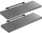 CASARIA® Set of 2 70cmx23cm Matt Grey Floating Shelf Including Bracket | Wall Shelving Living Room Kitchen Bedroom Office | 38mm Thick | Hidden Wall Fixing | 15kg capacity MDF