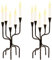 5 Arms Candelabra Candle Stand, 16 Inch Tall Black Decorative Candelabra Candle Holders for Table Centerpiece, Formal Events, Wedding, Party, Church, Fireplace, Home Decoration (Black1)