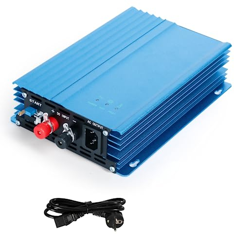 500W Solar Netzgekoppelter Wechselrichter 12V Regelbar Micro Inverter, MPPT Reiner Sinus AC220V Ausgang Grid Tie Inverter für Solarpanelen, 12V Batterieentladung 30W-250W Regelbare Ausgangsleistung
