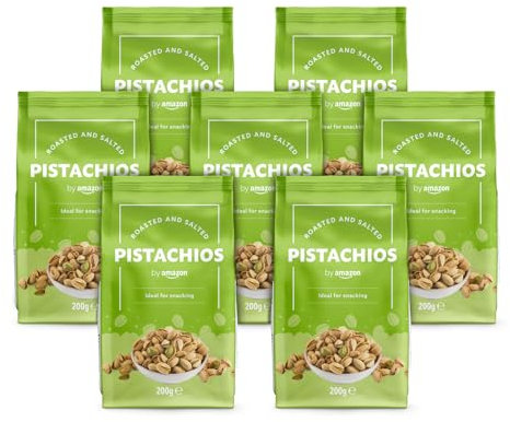 by Amazon Pistache grillées et salées, 1400g, 7 packs de 200g