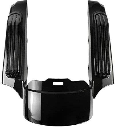 HCmotorku Motorrad-Heckkotflügelverlängerung mit LED-Blinkern, Laufbremslicht, passend für Harley Touring Road King Electra Road Street Glide FLHTCU FLHTK FLHT FLHTP FLTRU FLTRX 2014–2023 schwarze