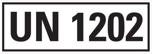Dreifke® Gefahrgutaufkleber: UN 1202 - Heizöl und Diesel | Folie selbstklebend | 140x50 mm, 250 Stk