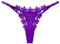 MOANATURA Perizoma Sexy da Donna, Lingerie Elegante, Mutandine Biancheria Intima, Micro Taglia Unica (XS, S, M), Pizzo Fiori, Violetto