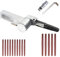 MaxAwe Ponceuse à bande, outil de polissage, ponceuse à bande d'air, bandes abrasives, 330 x 10 mm, lime pneumatique avec 25 bandes abrasives, vitesse réglable, max 16000 tr/min