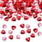Valentinstag Deko Herzen Diamant Kristalle Valentinstag, Acryl Herz Deko fur Hochzeit Tisch Dekoration Vasenfüller – 12mm Rot und Rosa – 200STK