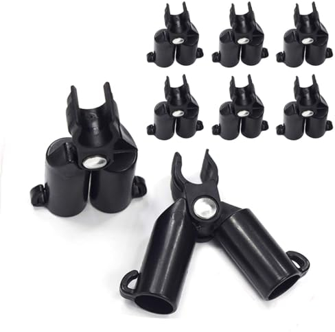 8 Pezzi Raccordi Connettori Traliccio Ø11mm, Per Bastone Supporto Piante Da 11mm, Snodabile 70° Con Forchetta Superiore (8 PCS Raccordi Traliccio 11mm 70° Con Forchetta)