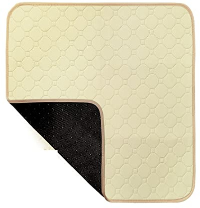 TOKANITY Inkontinenz-Stuhlauflage, Waschbar, rutschfest, Wiederverwendbarer Inkontinenz-Bettschutz, Waschbare Sitzauflage, Bettstuhlauflage groß (Beige 51*56 cm), mat023