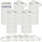 HONTIUS Bracelets en silicone, 100PCS Blanc Élastiques en Silicone 8''Bracelets en caoutchouc élastique pour Sport Homme Femme Adolescent