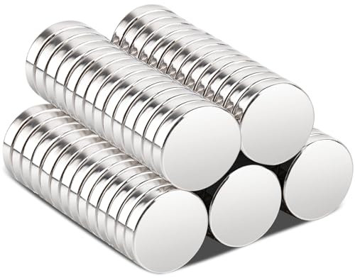 MIN CI 10x2mm Klein Magnete Stark, 70 Stück Mini Neodym Magnet Rund Flach für Kühlschrank, Magnettafel, Pinnwand, Fotos