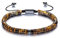 Zysta Edelsteine Armband Gerflochten einstellbar Stretch Perlenarmband Aventurin Tigerauge Armkette Glückbringen Geschenk für Damen Herren (Tigerauge)