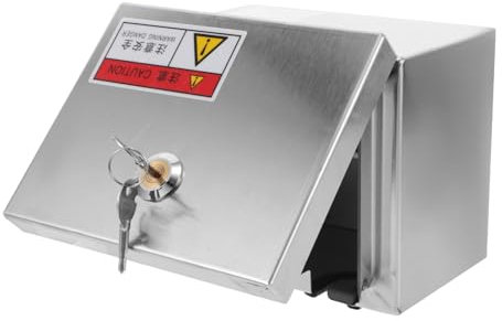 CLISPEED Caja De Protección Eléctrica Para Exteriores Caja De Protección De Enchufe De Acero Inoxidable Caja Eléctrica