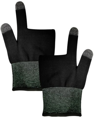 POPETPOP Elastic Touchscreen Gloves Skin-friendly Comfortable Anti-slip Gaming Finger Sleeves for Women Men Great for Mobile Gaming Driving