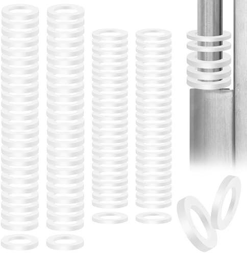100 Piezas Arandelas para Bisagras De Puertas, Arandela Bisagra Puerta De Plastico, 50 Piezas 10,2 x 16 x 1mm/ 50 Piezas 10,2 x 16 x 2mm, Arandela Puerta Para Puertas De Habitaciones