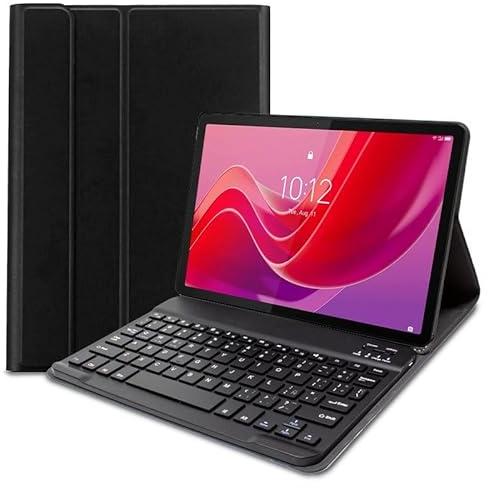 Cool Schutzhülle für Lenovo Tab M11 mit Bluetooth-Tastatur, Kunstleder, Schwarz
