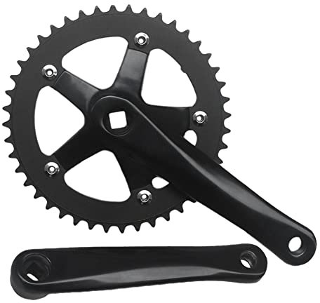 Okeeyseda Fahrradkurbelgarnitur 130BCD 44T 170MM Rennradkurbelgarnitur Kurbelarme Tretlager Fahrradteil Kettenblatt