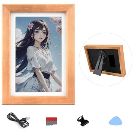 Waveshare 7.3inch E6 Full Color E-Paper with Solid Wood Photo Frame, Ultra-Long Standby, 800 x 480 Resolution(Batt NOT Included)