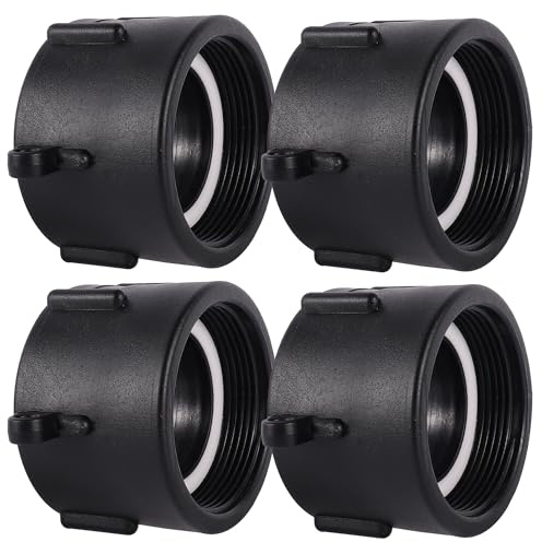 FOGWOWO 4 Stück IBC Adapter 60 mm Grobgewinde Import zu BSP 2 IBC Tank Zubehör Ventil Schlauchanschluss Rohrverbinder für Wassertank Regentonne,Container