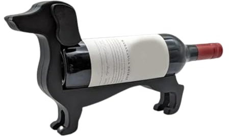 Funny Dachshund Dog Wine Bottle Holder Unique Novelty Decorative Kitchen Organizer for Party Cafe and Bar