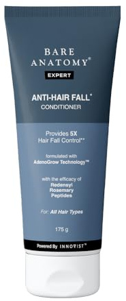 Bare Anatomy Anti-Hair Fall Conditioner for Hair Fall with Redensyl, Rosemary & Peptides | Reduces Hair Thinning & Breakage | Strengthens Hair, Reduces Frizz & Adds Shine | For All Hair Types | 175gm