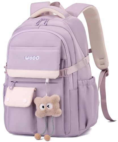 SUNYBLIS Schulrucksack Mädchen Teenager – Rucksack Schule mit 15,6 Zoll Laptopfach großer Schulranzen mit Vielen Fächern Schultasche für ab 5. Klasse Lässiger Kinderrucksack Wasserdicht School Bag