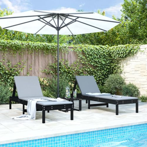 QZZCED Sonnenliege aus massivem Kiefernholz mit verstellbarer Rückenlehne, für Pool, Terrasse oder Garten, Latten-Design und verstellbare Rückenlehne für den Außenbereich, Relaxstuhl zum Liegen