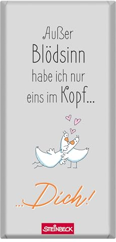 STEINBECK Liebe Geschenk-Schokolade Außer Blödsin habe ich nur eins im Kopf DICH 100g Tafel Freundschaft Geburtstag Valentinstag Lieblingsmensch beste Freundin Adventskalender Befüllung