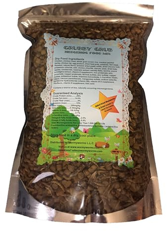 Wormy Worms Premium Hedgehog Food w/Dried Mealworms Superworms Crickets Silkworm Pupae Locusts (2.5 LBS)