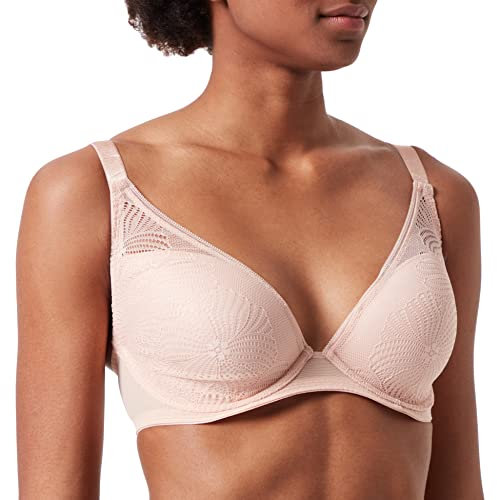 Wonderbra Fabulous Feel Triangle PADDE sans Armatures Soutien-Gorge Triangulaire Femme,Rose (Nude Rose 09z) , 85G ( Taille Fabricant : 70G )