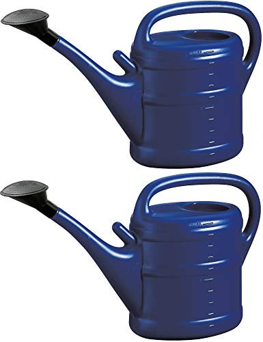 2X Gießkanne 10L BLAU + 1x BILDMAGNET! Blumenkanne Kunststoff für groß & klein, Garten & Zimmerpflanzen Gießkannen Gieskanne Gieskannen Giesskanne 10 L Liter Watering Can Gieskannen10Liter