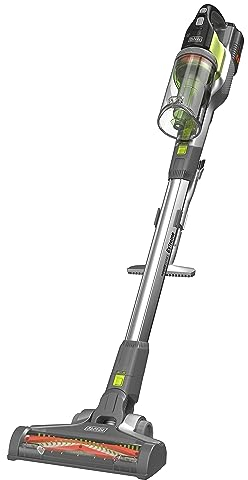 BLACK+DECKER Aspirateur Balai sans Fil, Embout Suceur Plat avec Buse Spéciale Poussières, Brosse d'Aspiration avec Poils Doux, Autonomie: 78 Min, 750 ML, 36V, BHFEV362DA-QW