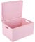 Creative Deco XXL Rosa Große Holzkiste mit Deckel | 40x30x24 cm (+/-1cm) | Holztruhe Erinnerungsbox Baby Holzbox mit Deckel und Griffen Kasten | Für Dokumente, Wertsachen, Spielzeuge, Werkzeuge