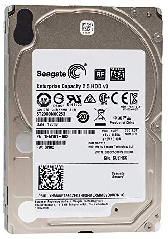 Seagate ST2000NX0253 Enterprise Festplatte (2,5 TB, 7.200 U/min, SATA, 6 GB/s, 2,5 Zoll / 6,35 cm)