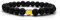 KARDINAL WEIST Herz Onyx Armband, Edelstein Perlen, Kraftstein Schmuck für Damen, Liebe - Leidenschaft - Romantik - Love (M, gold)