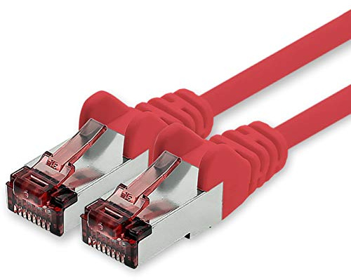freiwerk Netzwerkkabel Cat.6 30m rot - 1 x Ethernetkabel Lankabel Cat6 Lan Netzwerk Kabel Sftp Pimf Patchkabel 1000 Mbit s