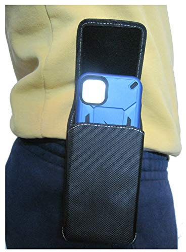 Mgbca Nylon-Handytasche für Google Pixel 4XL, robustes Holster mit fester Gürtelclip-Halterung, Magnetverschluss, passend für Slim-Fit Hülle auf Handy (vertikal)
