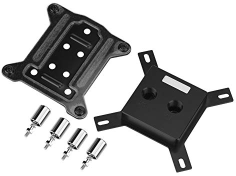 CPU Water Block Kit, Wasserkühlungsblock + Grundplatte + 4 Stück Schraube + 4 Stück Feder + 4 Stück Dichtung, hitzebeständiger Wasserblock für Intel 1150/1151/1155/1156