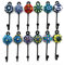 Gall&Zick Wandhaken Haken bunt Set rund Keramik Handtuchhaken handbemalt (Melone Set/6)