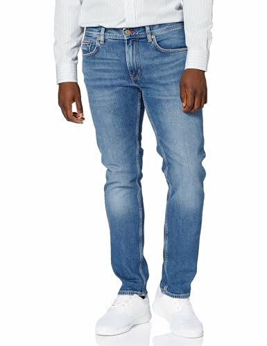 Tommy Hilfiger Herren Jeans Hose Core Straight Denton mit Stretch, Blau (Boston Indigo), 31W/32L