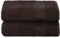 GLAMBURG Baumwolle 2er-Pack Oversized Badetuch-Set 70 x 140 cm, große Badetücher, Ultra saugfähig, kompaktes und leichtes Handtuch — Braun