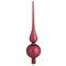 com-four® Weihnachtsbaumspitze - Christbaumspitze aus echtem Glas für Weihnachten - Tannenbaumspitze für den Christbaum (28cm - Rotwein matt)