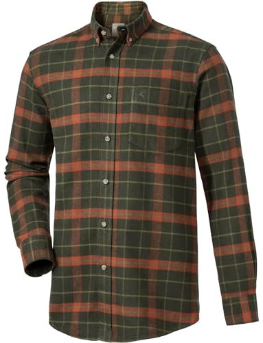 Wald & Forst Flanellhemd Darko Dunkeloliv kariert 3XL