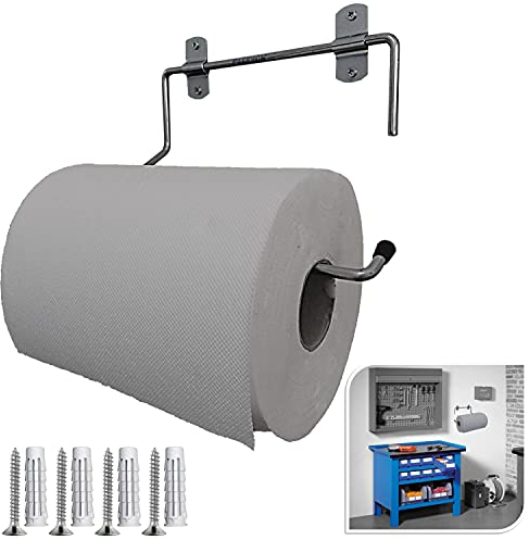 Parpyon® Porte-Rouleau de Papier essuie-Tout Industriel Mural Porte-Serviettes pour essuie-Tout, pour Rouleau de Papier essuie-Mains jetables
