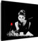 Julia-Art Bilder - Audrey Hepburn Leinwandbild - 40x40cm Wandbild - Film Retro Model Kunstdruck Fertigbild sofort aufhängbar