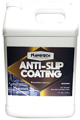Nanotech Surface Solutions Anti-Slip Coating - Works in Minutes, Reduces Slip & Fall Accidents Due to Wet Floors - for Porcelain, Ceramic, Mosaic Tile, 1 Gallon (128 Oz.)