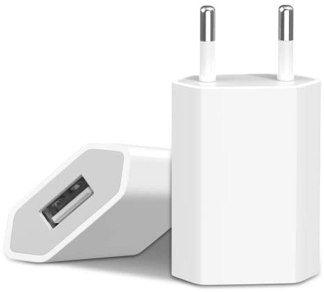 Newding Prise USB Secteur, (2 Pack) Embout Adaptateur USB Charguer pour i Phone, Samsung, Xiaomi, Smartphones, iWatch, Tablet, MP3, Caméra, Power Bank, Universel, 5V 1A, Non Câble