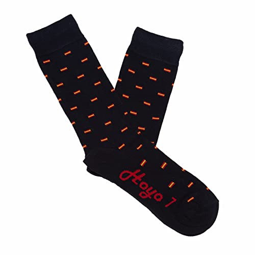 Hoyo 7 Calcetines azul marino de algodón con la bandera de España (41-45)