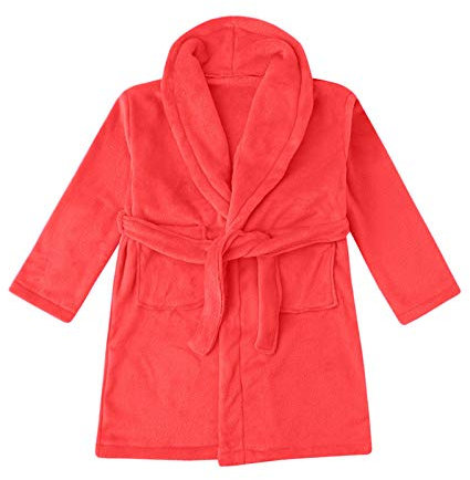 Accappatoio Spugna Bambino Vestaglia Bambina 3-10 Anni Pile Pigiama Bambina Lungo 10 Anni Caldo Cotone Asciugamano Neonati Regalo Accappatoi Unisex Camicie da Notte Manica Lunga