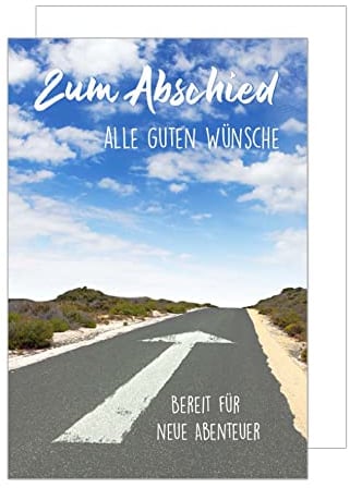 Edition Seidel Premium Glückwunschkarte zum Abschied mit Umschlag. Abschiedskarte Grusskarte Billet Ruhestand Karte Mann Frau Kollege Kollegin (AS119 SW022)